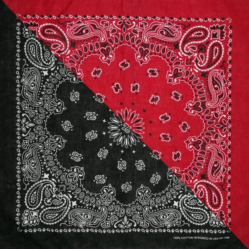 Röd svart bandana