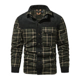 Rutig jacka herr Mörkgrön / S