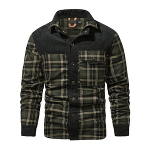 Rutig jacka herr Mörkgrön / S