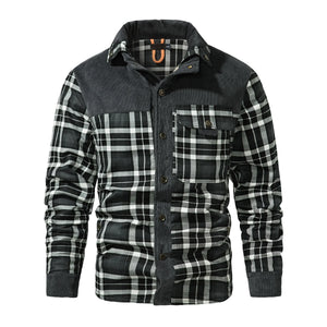 Rutig jacka herr Grå / S