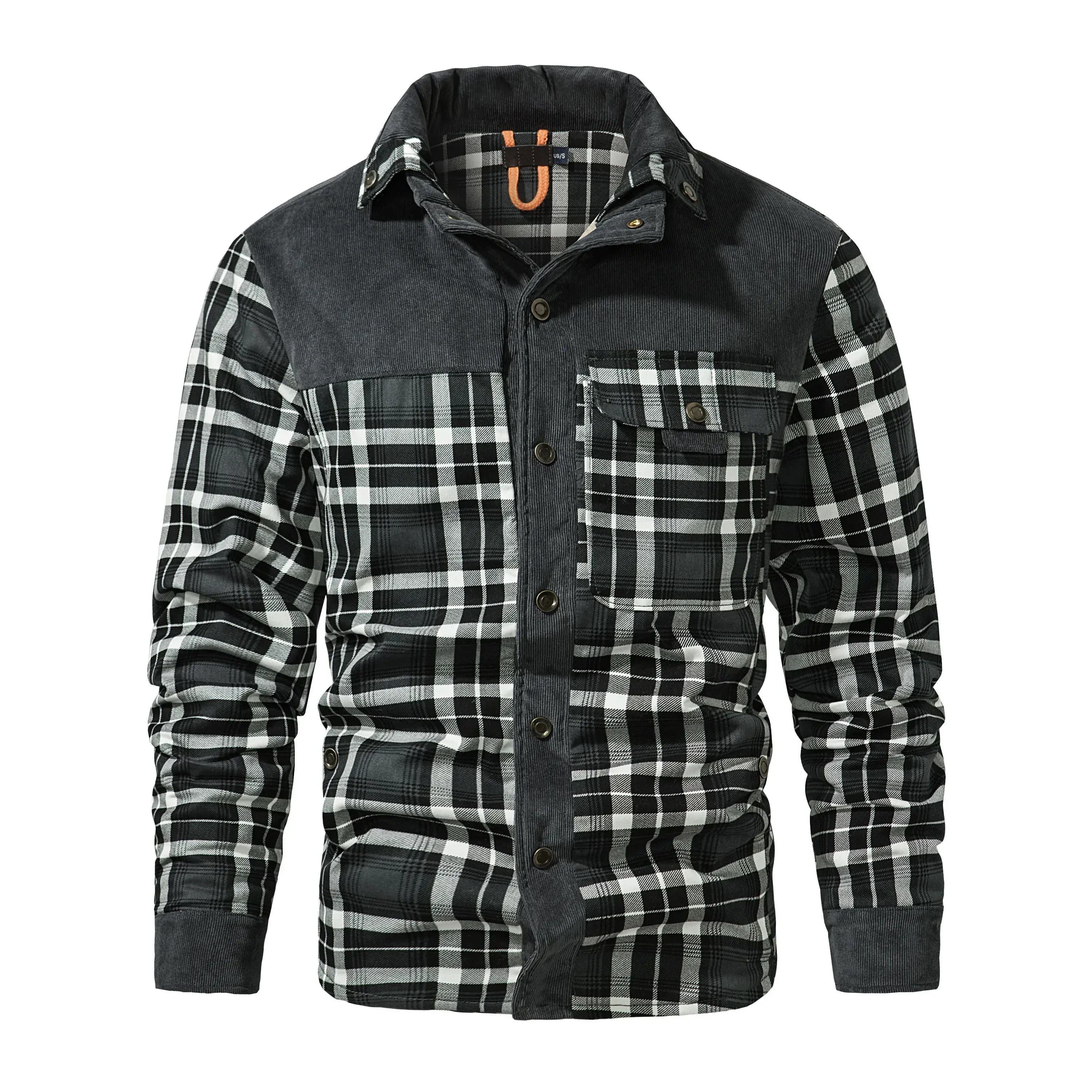 Rutig jacka herr Grå / S