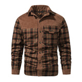 Rutig jacka herr Mörkbrun / S