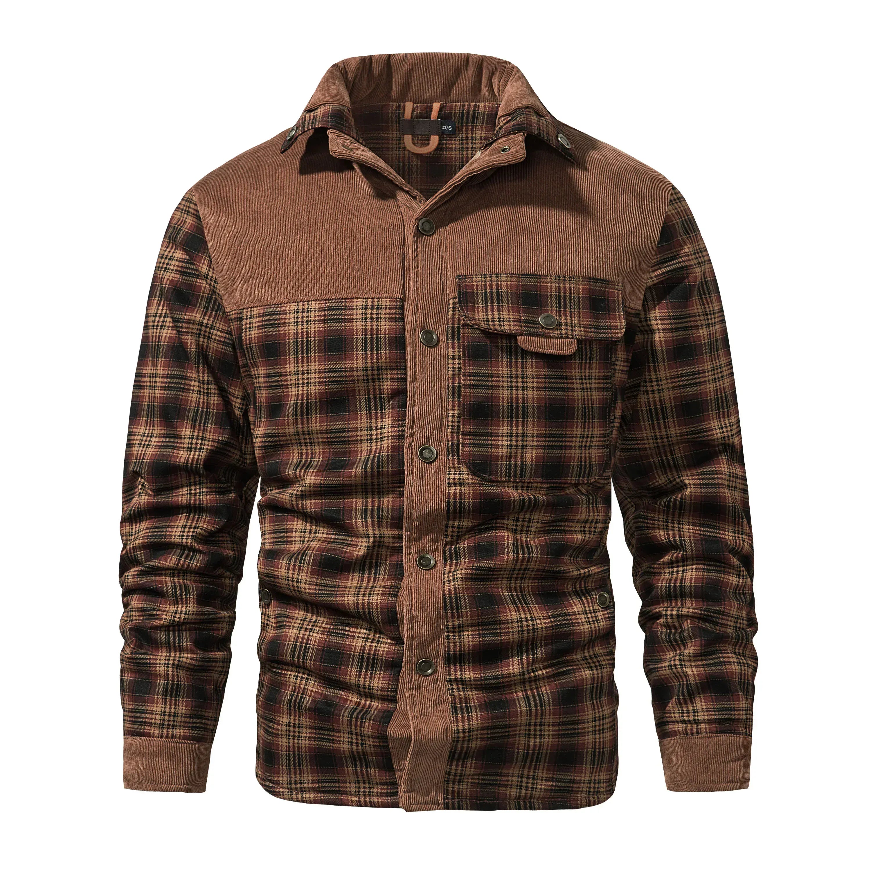 Rutig jacka herr Mörkbrun / S