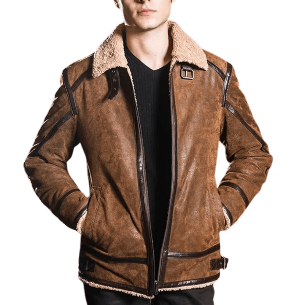 Shearling jacka herr