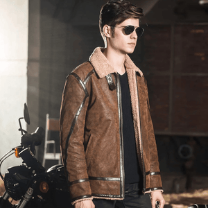 Shearling jacka herr