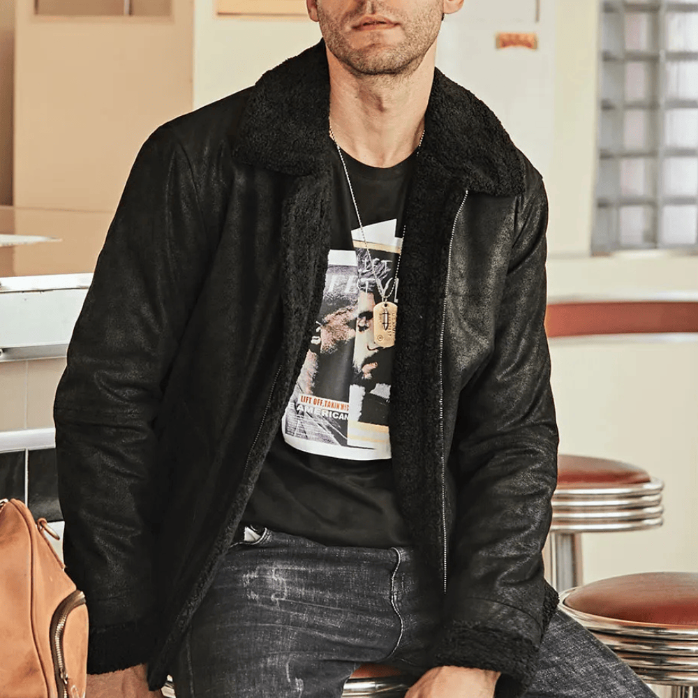 Shearling jacka man