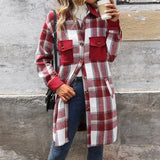 Skjorta lång rutig för kvinnor