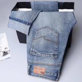 Slim fit stretchjeans för herr