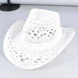 Sommar Cowboyhatt Halm Vit / Ungefär 58cm