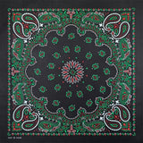 Svart Paisley Bandana med Flerfärgat Tryck
