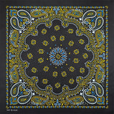Svart Paisley Bandana med Flerfärgat Tryck