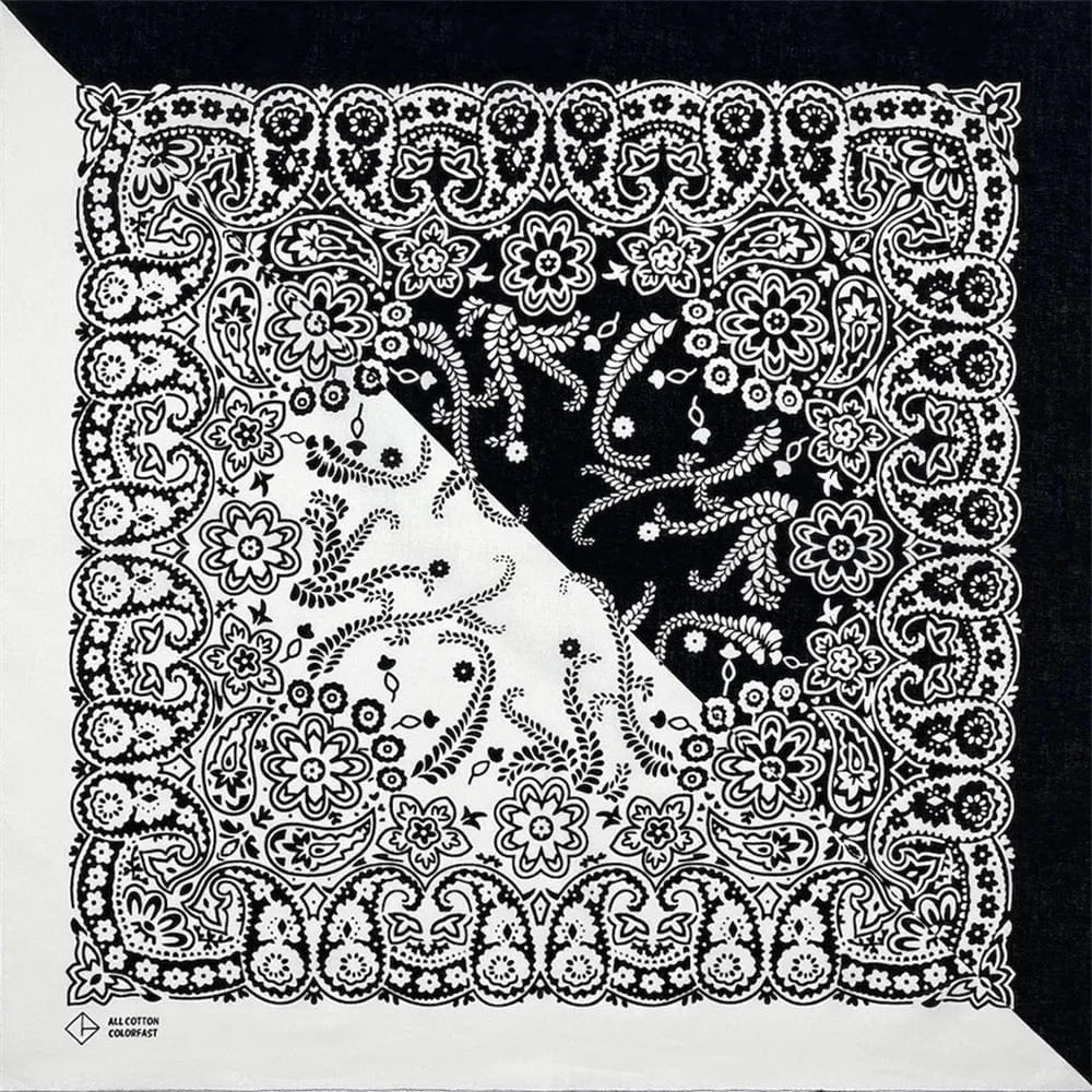 Svart vit bandana