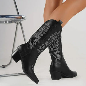 Svarta cowboy boots dam
