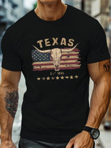 T-shirt i Bomull med Texas Longhorn