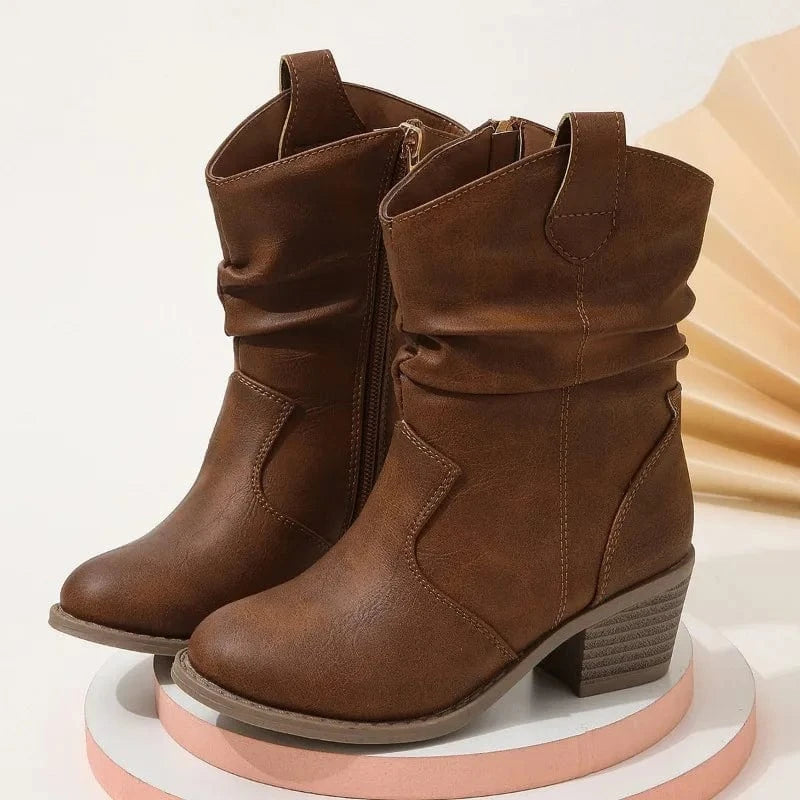 Cowboyboots barn med elegant rynkad design