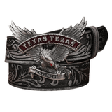 Texas Eagle Westernbälte Svart / 120cm