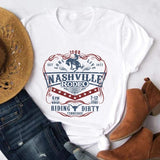 Tshirt för dam Nashville Rodeo westernstil