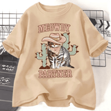 Tshirt med cowboykatt "Meowdy Partner"