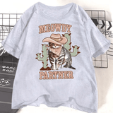 Tshirt med cowboykatt "Meowdy Partner"