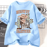 Tshirt med cowboykatt "Meowdy Partner"