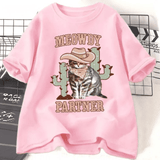 Tshirt med cowboykatt "Meowdy Partner"
