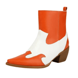 Tvåfärgade Låga Cowboy Boots för Dam