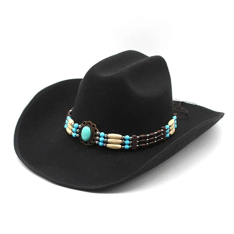 Ull Cowboyhatt med pärlband