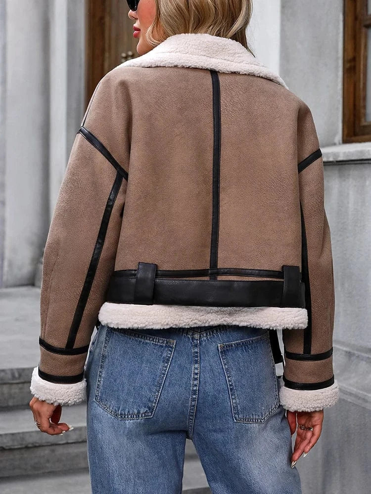 Varm shearling jacka dam