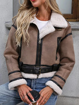 Varm shearling jacka dam