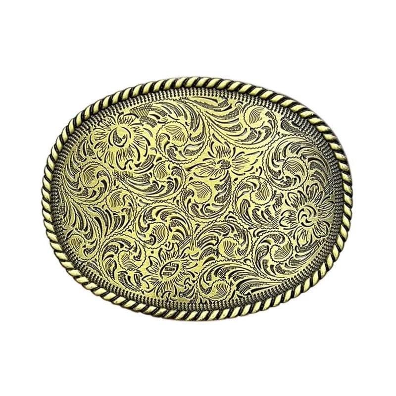 Växtmönster Bältesspänne Oval Design