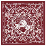 Vinröd bandana vitmönster