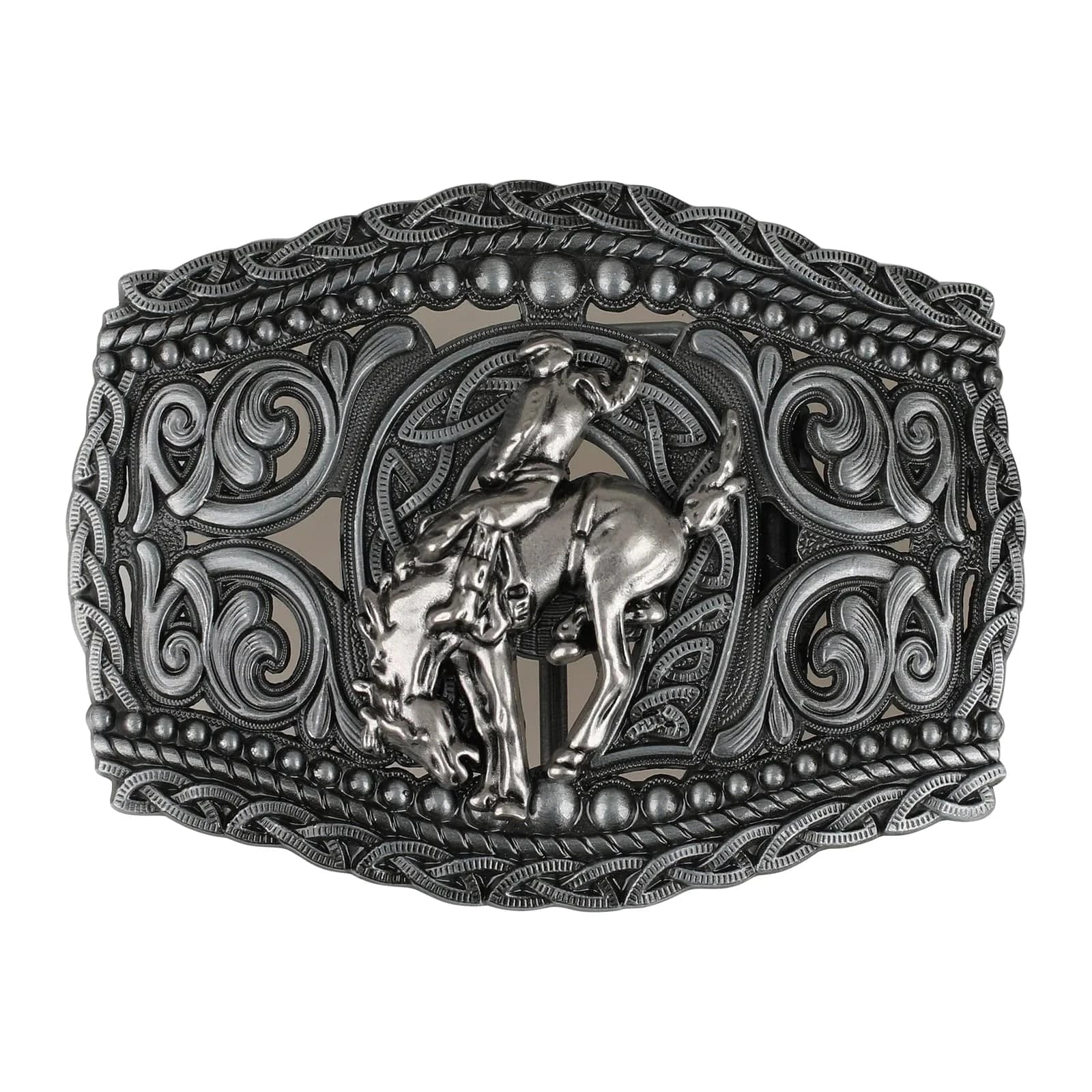 Western Bältesspänne i Metall med Präglad Design