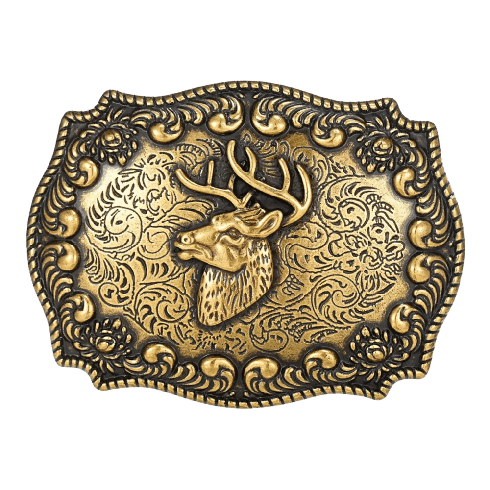 Western Bältesspännen Antik Guld Motiv