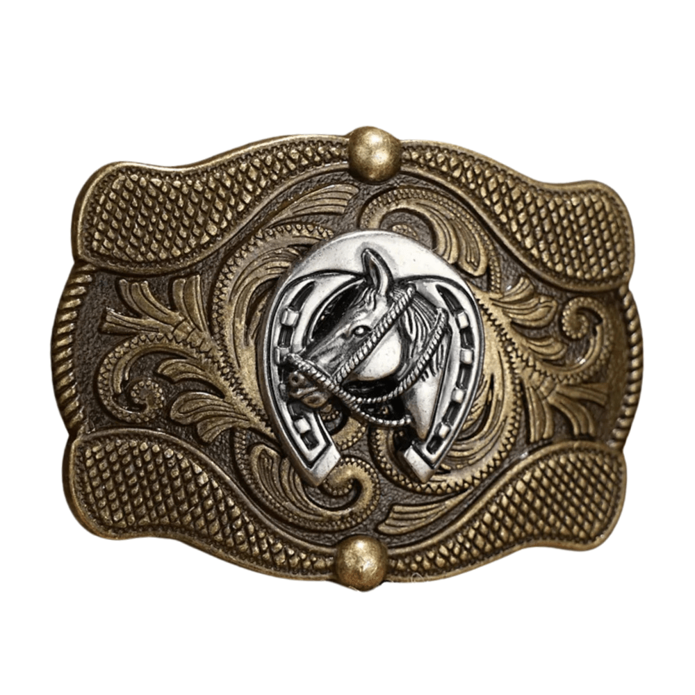 Western Bältesspännen Antik Guld Silver Samling