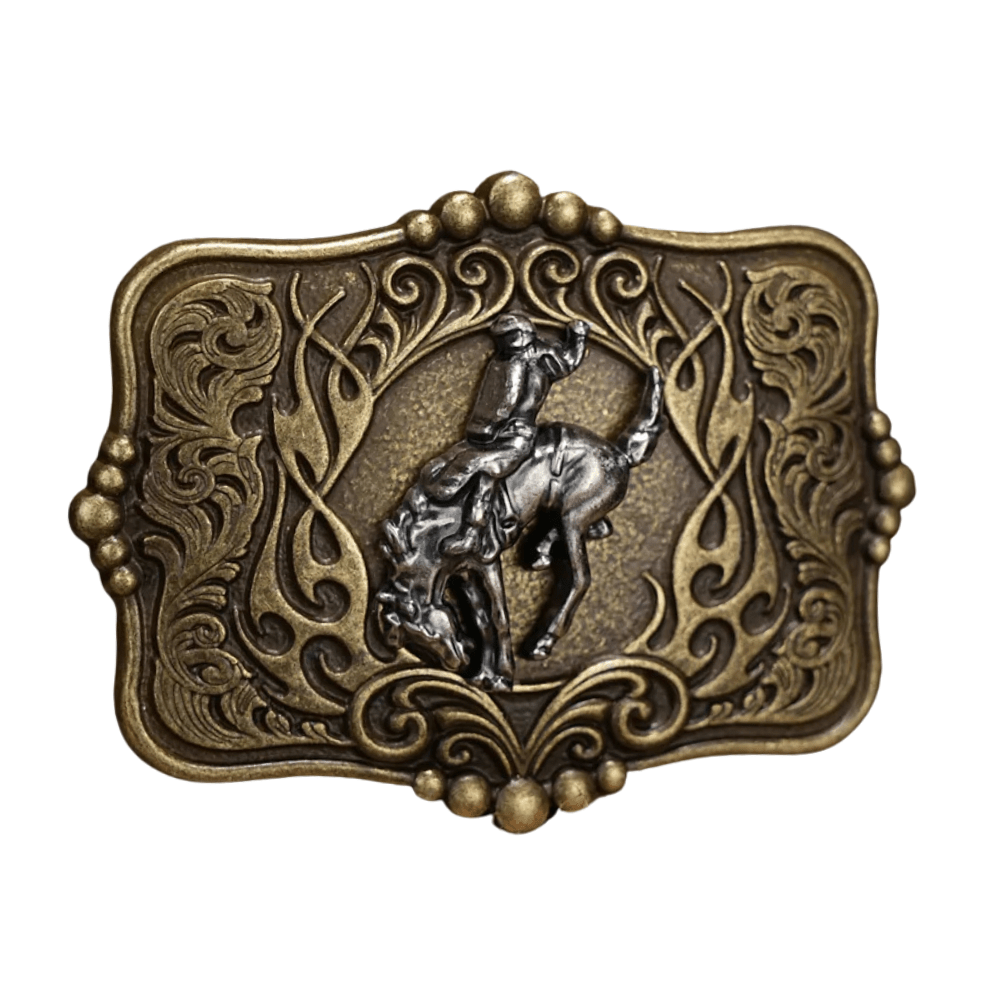 Western Bältesspännen Mix Antik Brons Silver