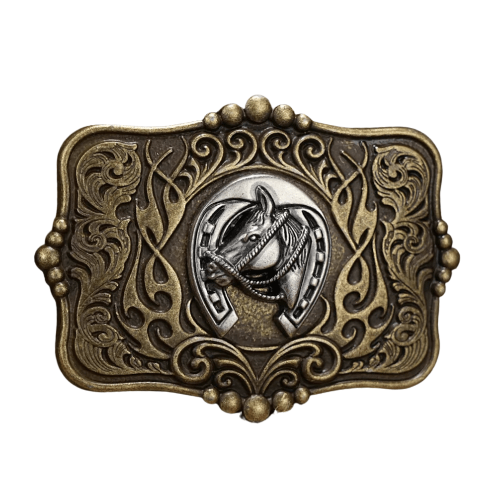 Western Bältesspännen Mix Antik Brons Silver