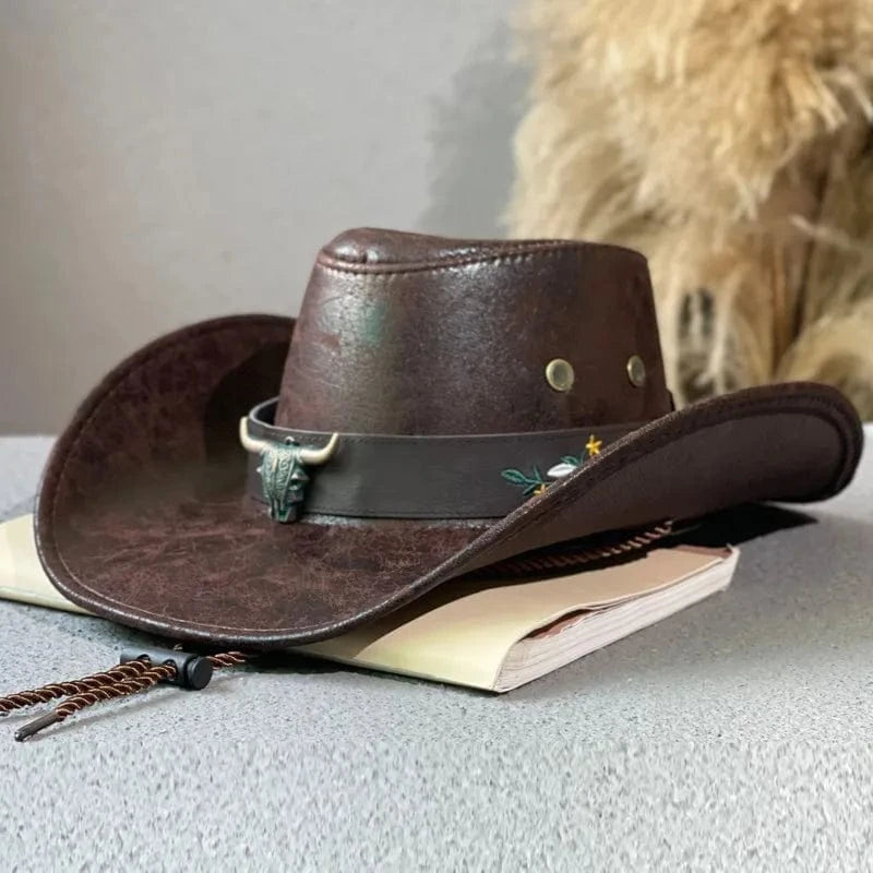 Western Cowboyhatt Oxhuvud