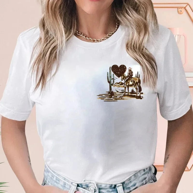 Western T-shirt för dam "I Got a Heart Like a Truck"