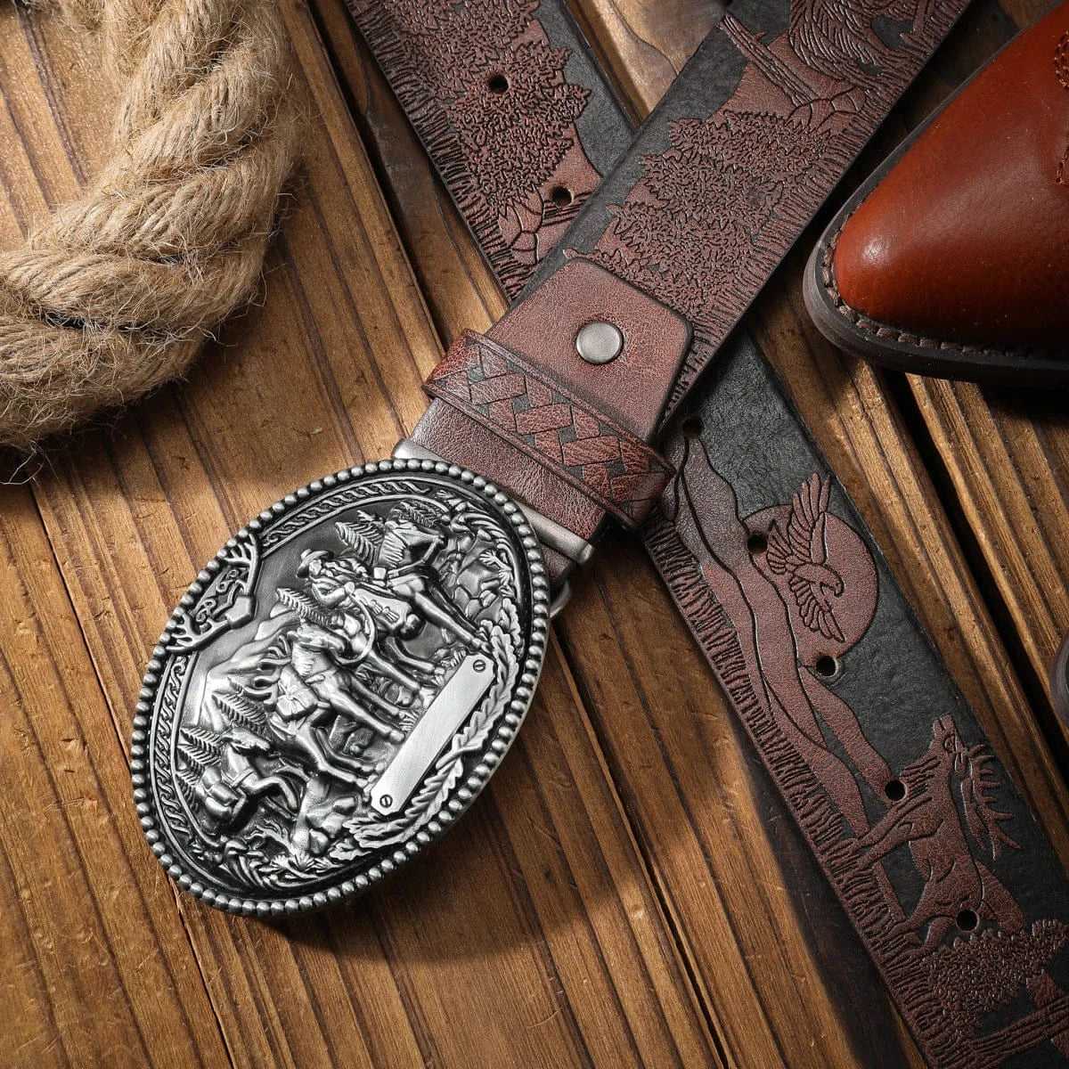 Westernbälte silverspänne