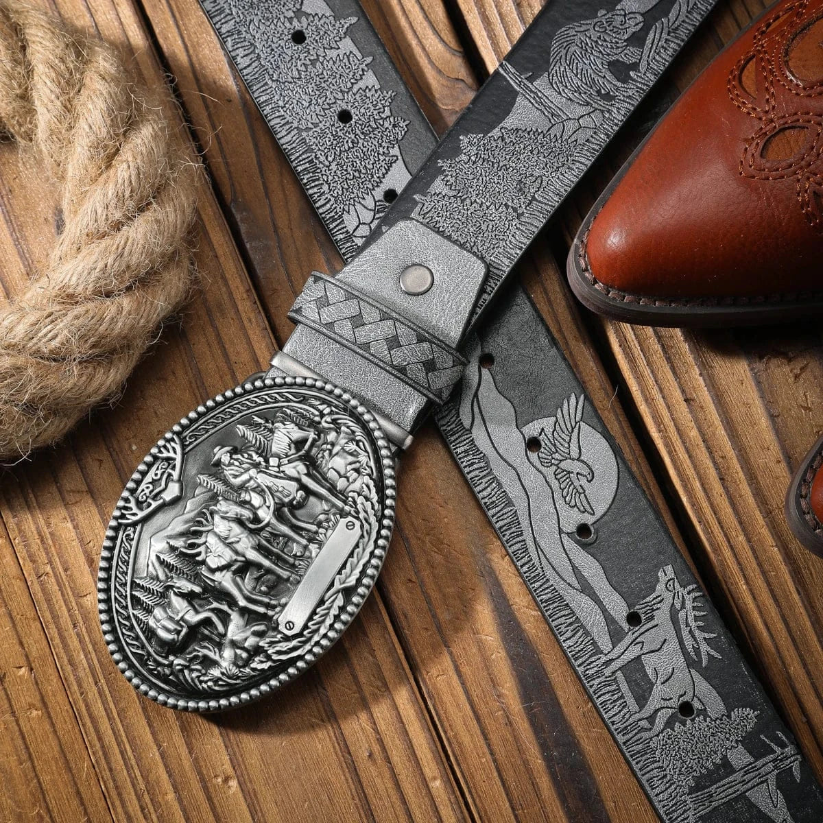 Westernbälte silverspänne