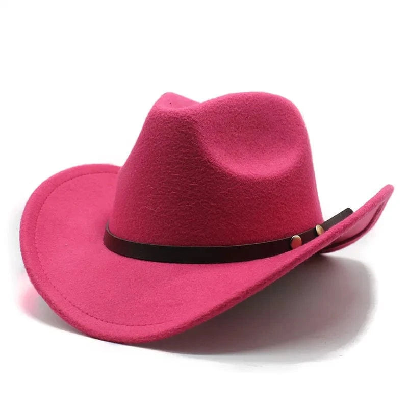 Westernhatt filt Fuchsia / 56-58cm