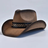 Westernhatt i Halm Brun / One Size