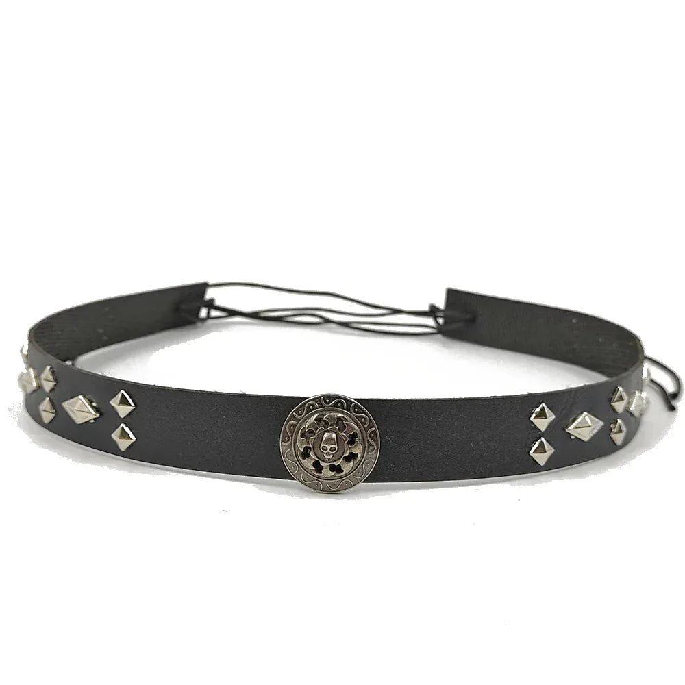 Westernhattband med metallnitar