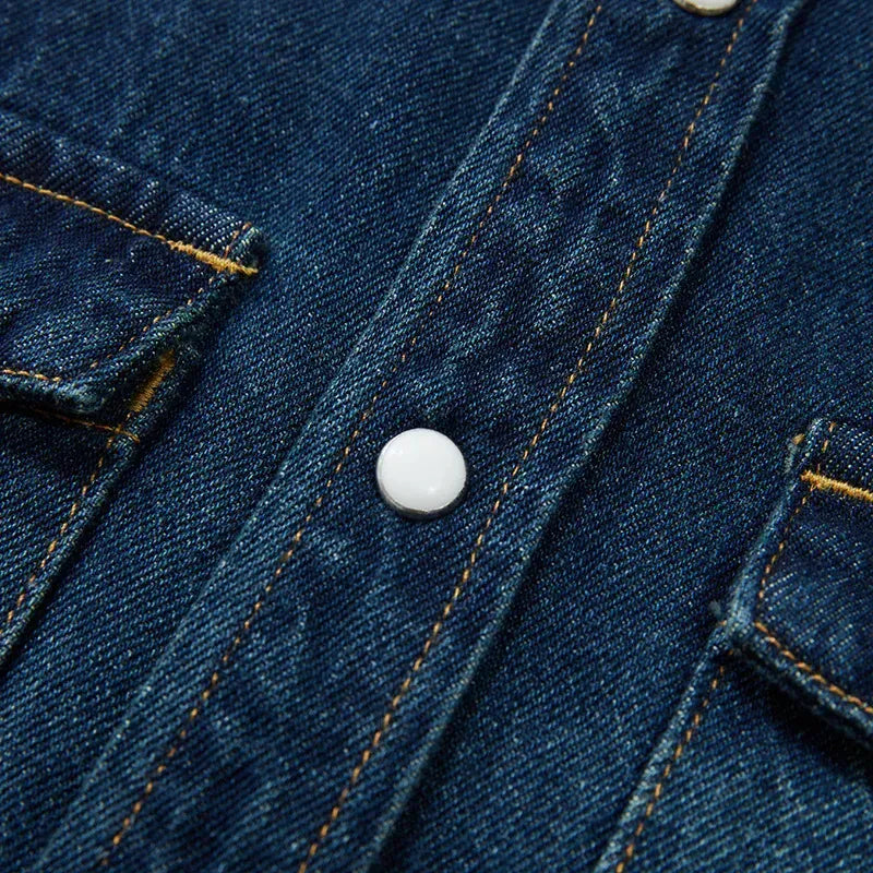 Westernskjorta i tvättad denim