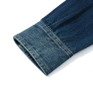 Westernskjorta i tvättad denim